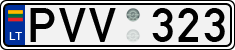 License plate of Lithuania, Cars