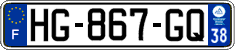 French license plate, SIV (ordinary)