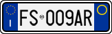 License plate of Italy, Cars (1994 year series)