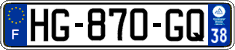 French license plate, SIV (ordinary)