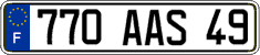 French license plate, FNI