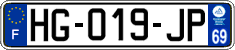 French license plate, SIV (ordinary)