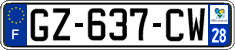 French license plate, SIV (ordinary)