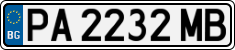 License plate of Bulgaria, Cars