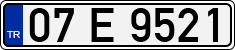 License plate of Turkey, Regular plates