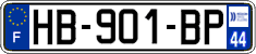 French license plate, SIV (ordinary)