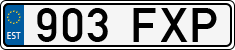 License plate of Estonia, Regular car plates