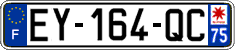 French license plate, SIV (ordinary)