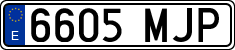 License plates of Spain, Ordinary (2000)