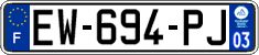 French license plate, SIV (ordinary)