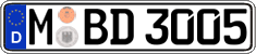 German license plate, Regular plates