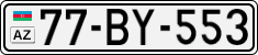 License plate of Azerbaijan, Cars