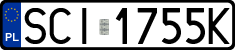 License plates of Poland, Regular car plates
