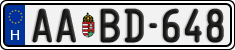 license plates of Hungary, Regular plates (2022)