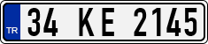 License plate of Turkey, Regular plates