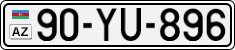 License plate of Azerbaijan, Cars