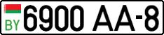 License plate Belarus, Cars (2004)