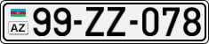 License plate of Azerbaijan, Cars