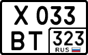 License plate Russia, Cars