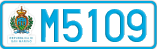 License plate of San Marino, Cars (A1234)