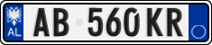 License plate of Albania, Cars (2011)