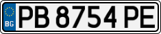 License plate of Bulgaria, Cars