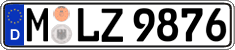 German license plate, Regular plates