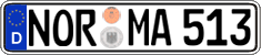 German license plate, Regular plates