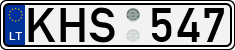 License plate of Lithuania, Cars