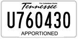 Tennessee, Apportioned
