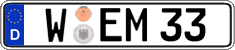 German license plate, Regular plates