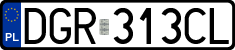 License plates of Poland, Regular car plates