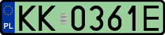 License plates of Poland, Electric vehicles