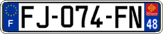 French license plate, SIV (ordinary)