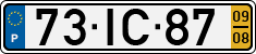 License plate of Portugal, Regular plates