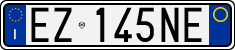 License plate of Italy, Cars (1994 year series)