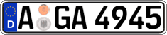German license plate, Regular plates