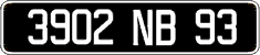 French license plate, FNI