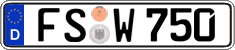 German license plate, Regular plates