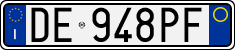 License plate of Italy, Cars (1994 year series)