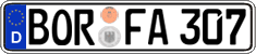 German license plate, Regular plates