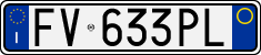 License plate of Italy, Cars (1994 year series)