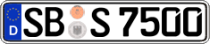 German license plate, Regular plates
