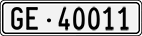 License plate of Switzerland, Cars