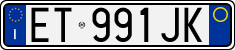 License plate of Italy, Cars (1994 year series)