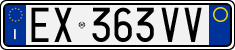 License plate of Italy, Cars (1994 year series)