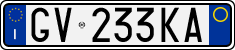 License plate of Italy, Cars (1994 year series)