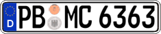 German license plate, Regular plates