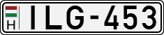 license plates of Hungary, Cars (1990)