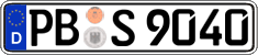 German license plate, Regular plates